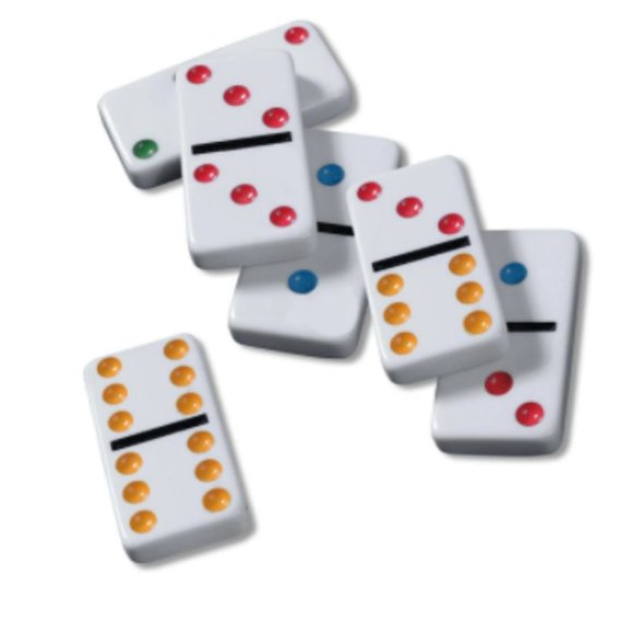 Double 6 Color Dot Dominoes (28 Pcs.) in Tin Box - Picture 3 of 3